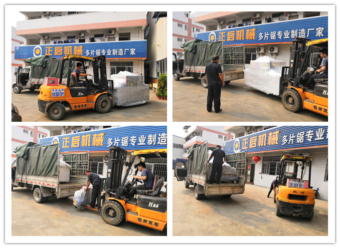 2019年5月發(fā)往廣東江門--方木多片鋸、空壓機(jī)